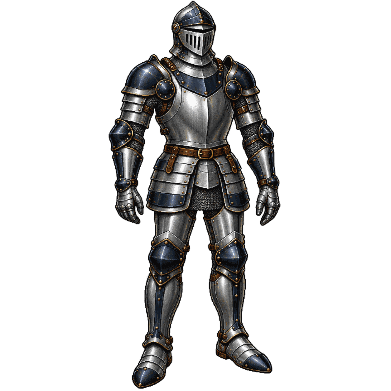Static high-resolution pixel-art illustration of Adamantine Armor.