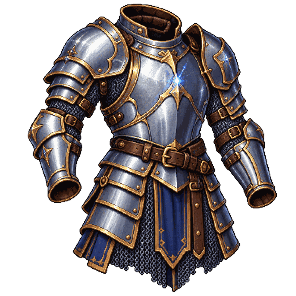 Static high-resolution pixel-art illustration of Armor, +1, +2, or +3.