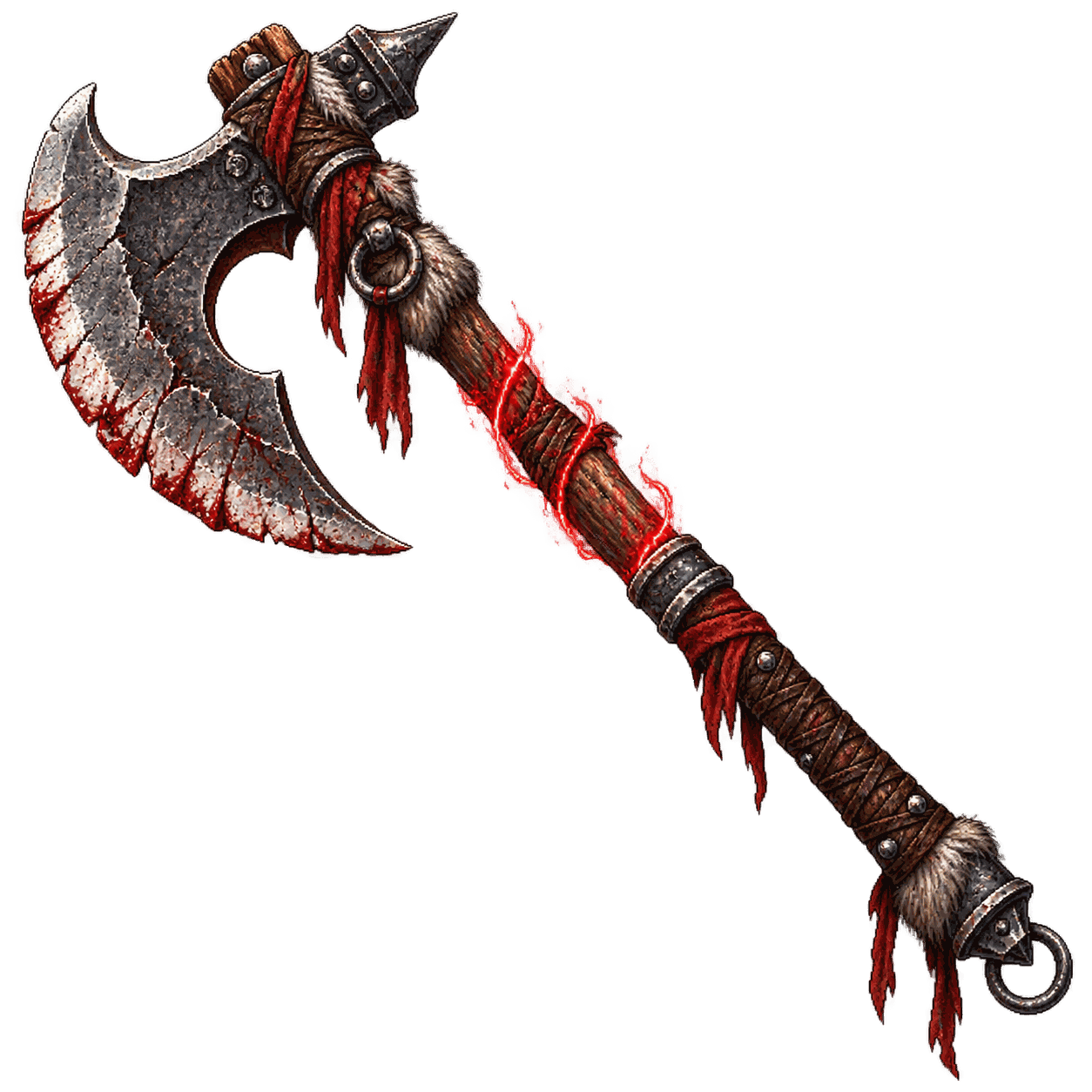 Static high-resolution pixel-art illustration of Berserker Axe.