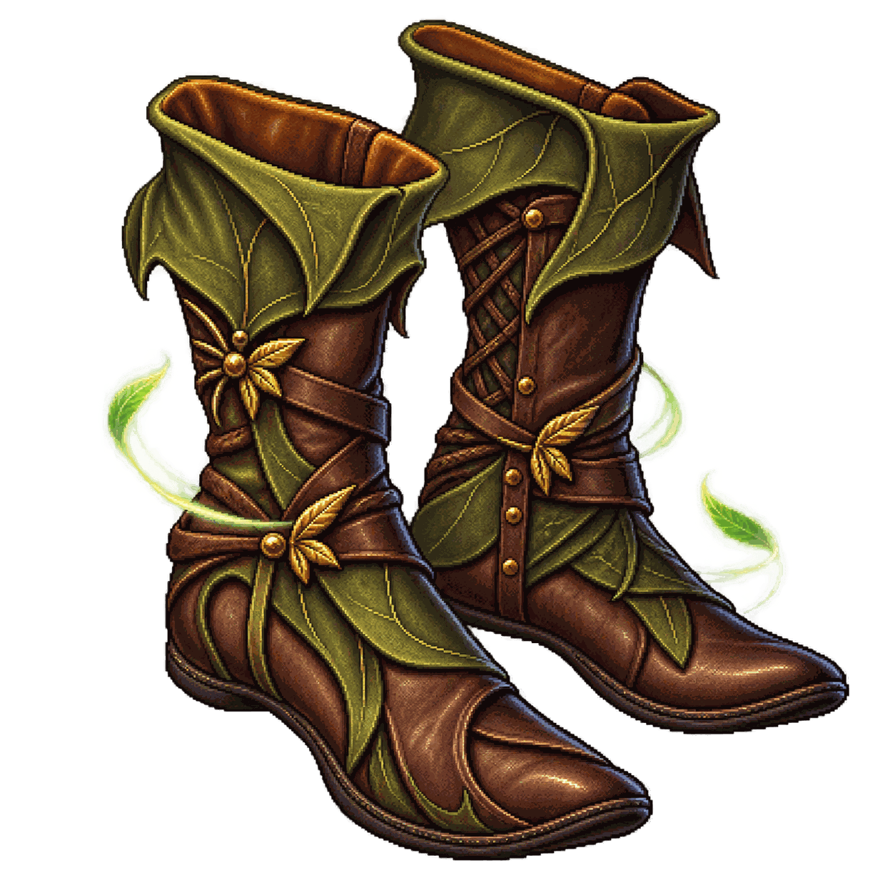 Static high-resolution pixel-art illustration of Boots of Elvenkind.