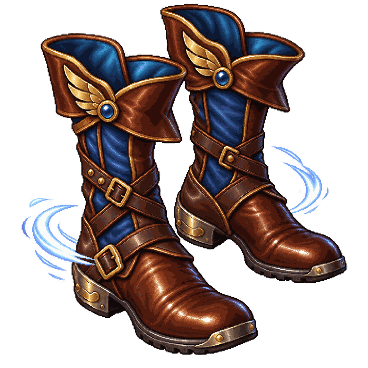 Static high-resolution pixel-art illustration of Boots of Speed.