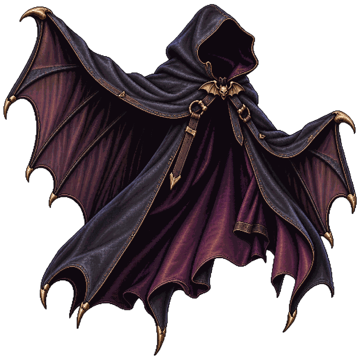 Static high-resolution pixel-art illustration of Cloak of the Bat.
