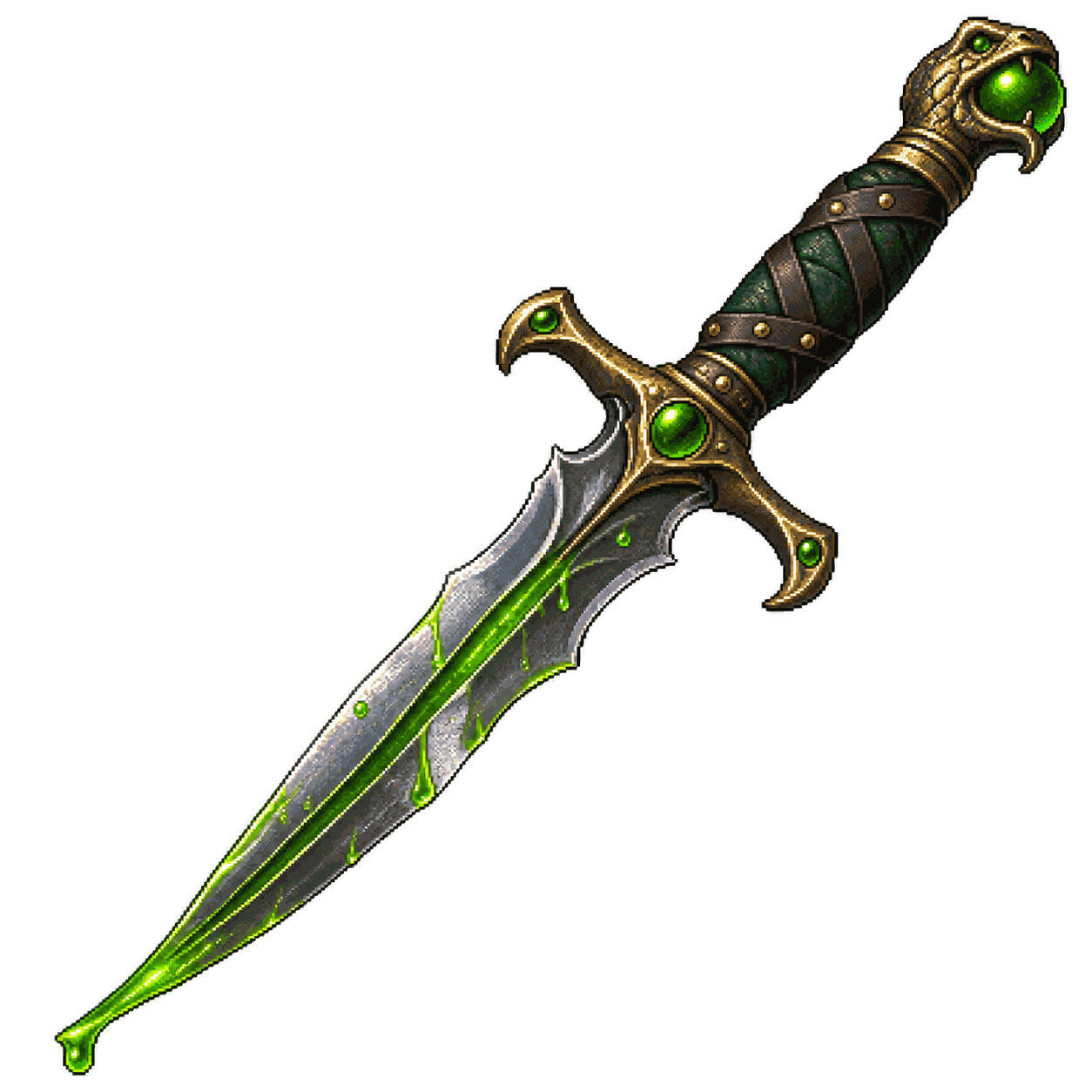 Static high-resolution pixel-art illustration of Dagger of Venom.