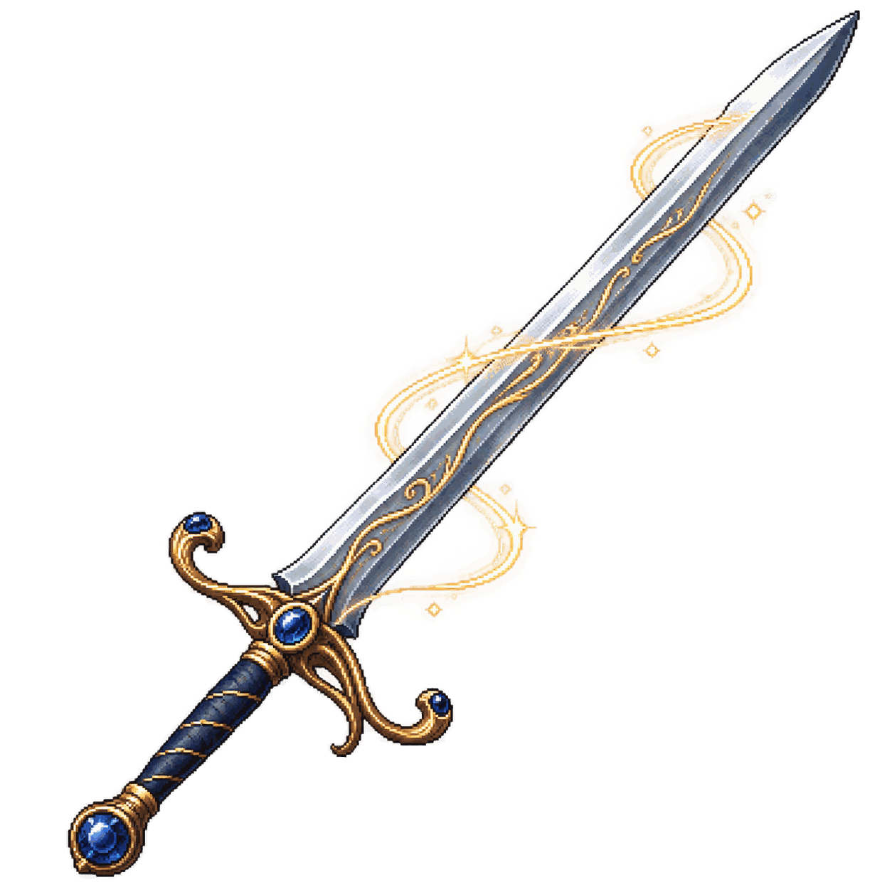 Static high-resolution pixel-art illustration of Dancing Sword.