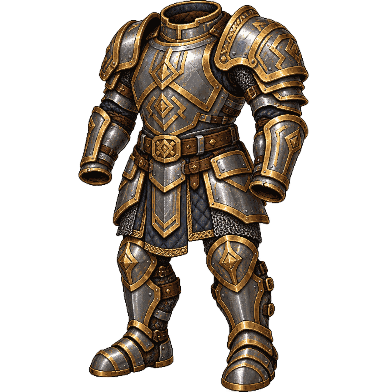 Static high-resolution pixel-art illustration of Dwarven Plate.
