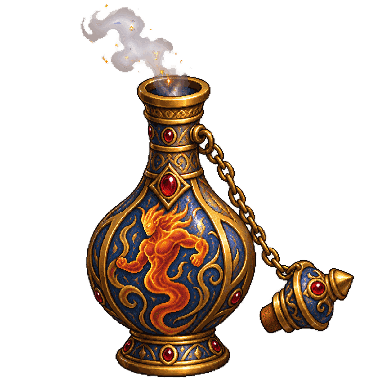 Static high-resolution pixel-art illustration of Efreeti Bottle.