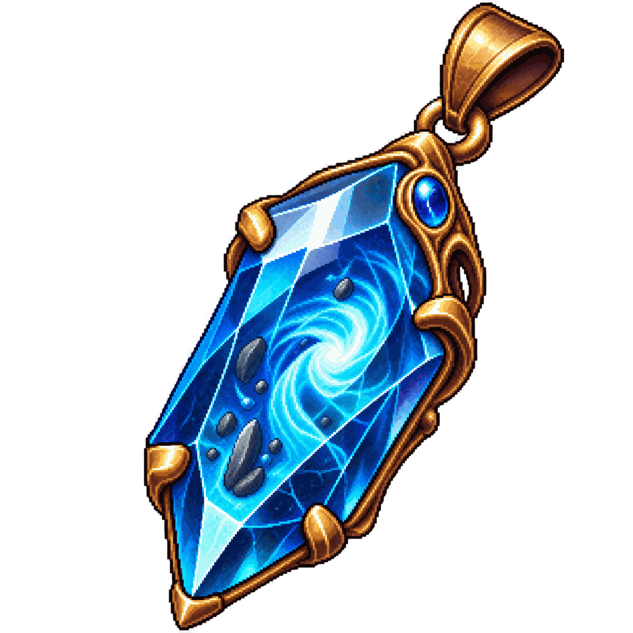 Static high-resolution pixel-art illustration of Elemental Gem.