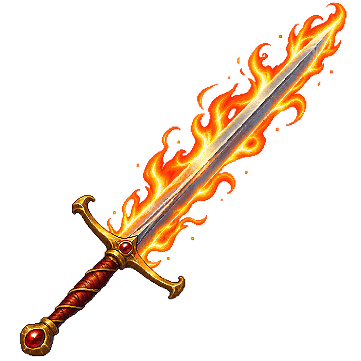 Static high-resolution pixel-art illustration of Flame Tongue.