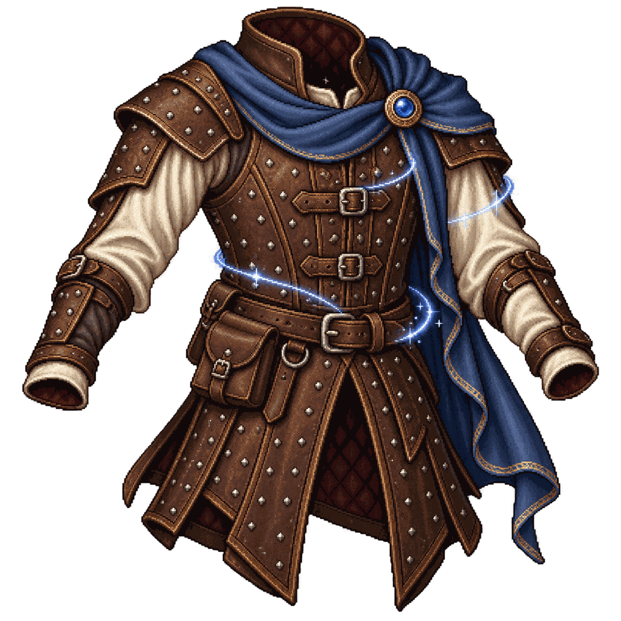 Static high-resolution pixel-art illustration of Glamoured Studded Leather.