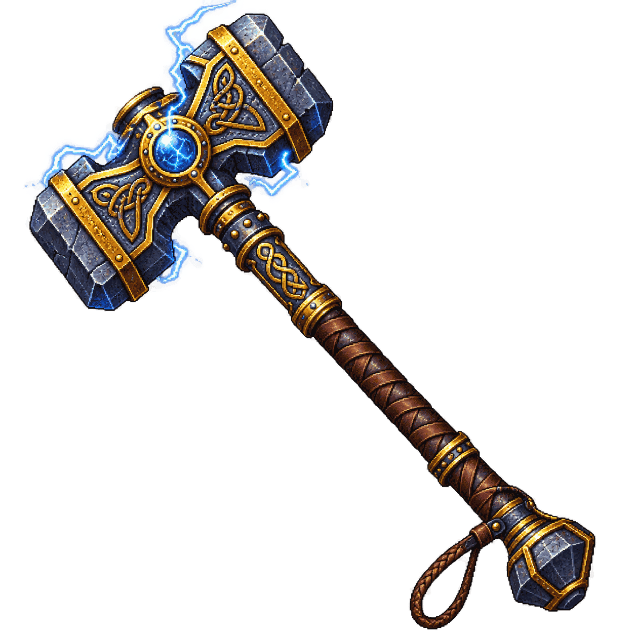 Static high-resolution pixel-art illustration of Hammer of Thunderbolts.