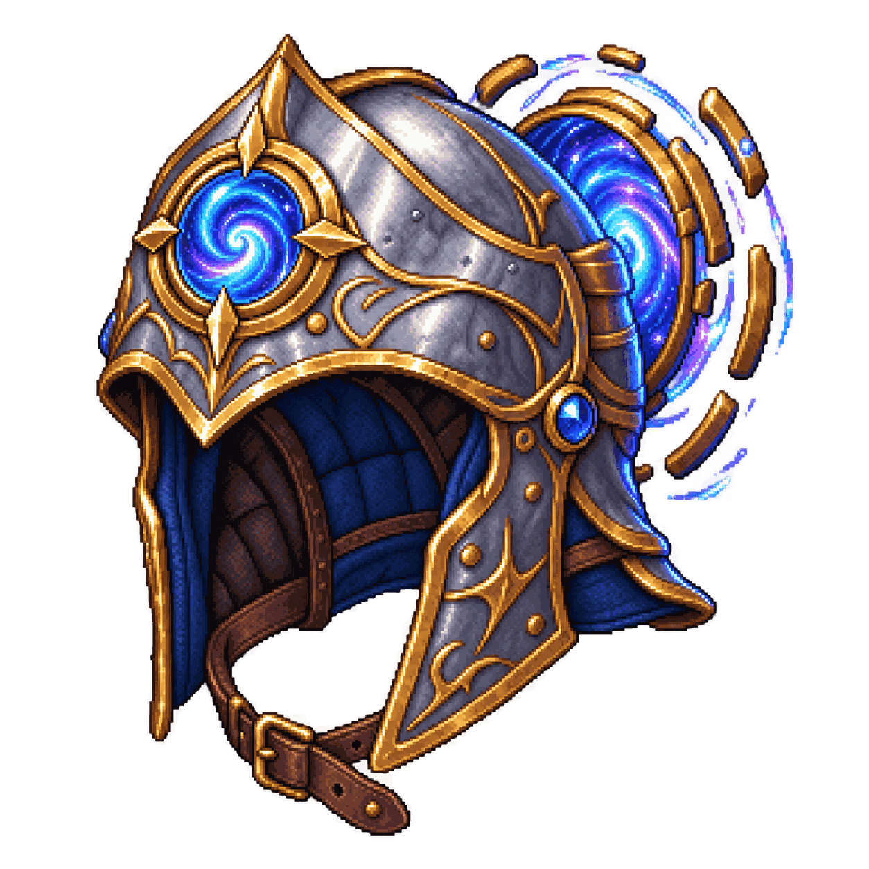 Static high-resolution pixel-art illustration of Helm of Teleportation.