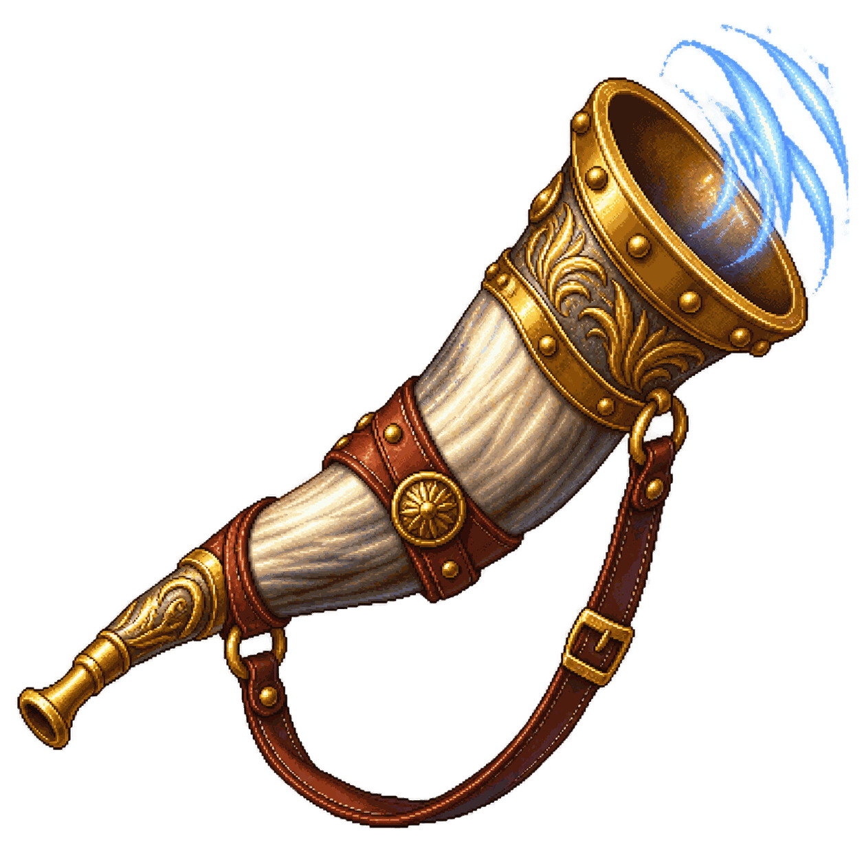 Static high-resolution pixel-art illustration of Horn of Blasting.