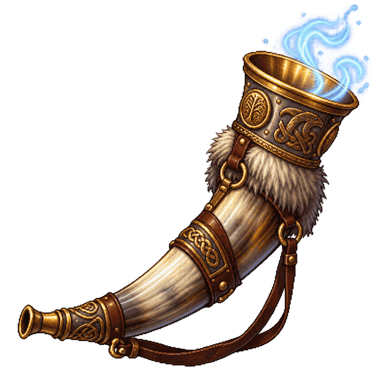 Static high-resolution pixel-art illustration of Horn of Valhalla.