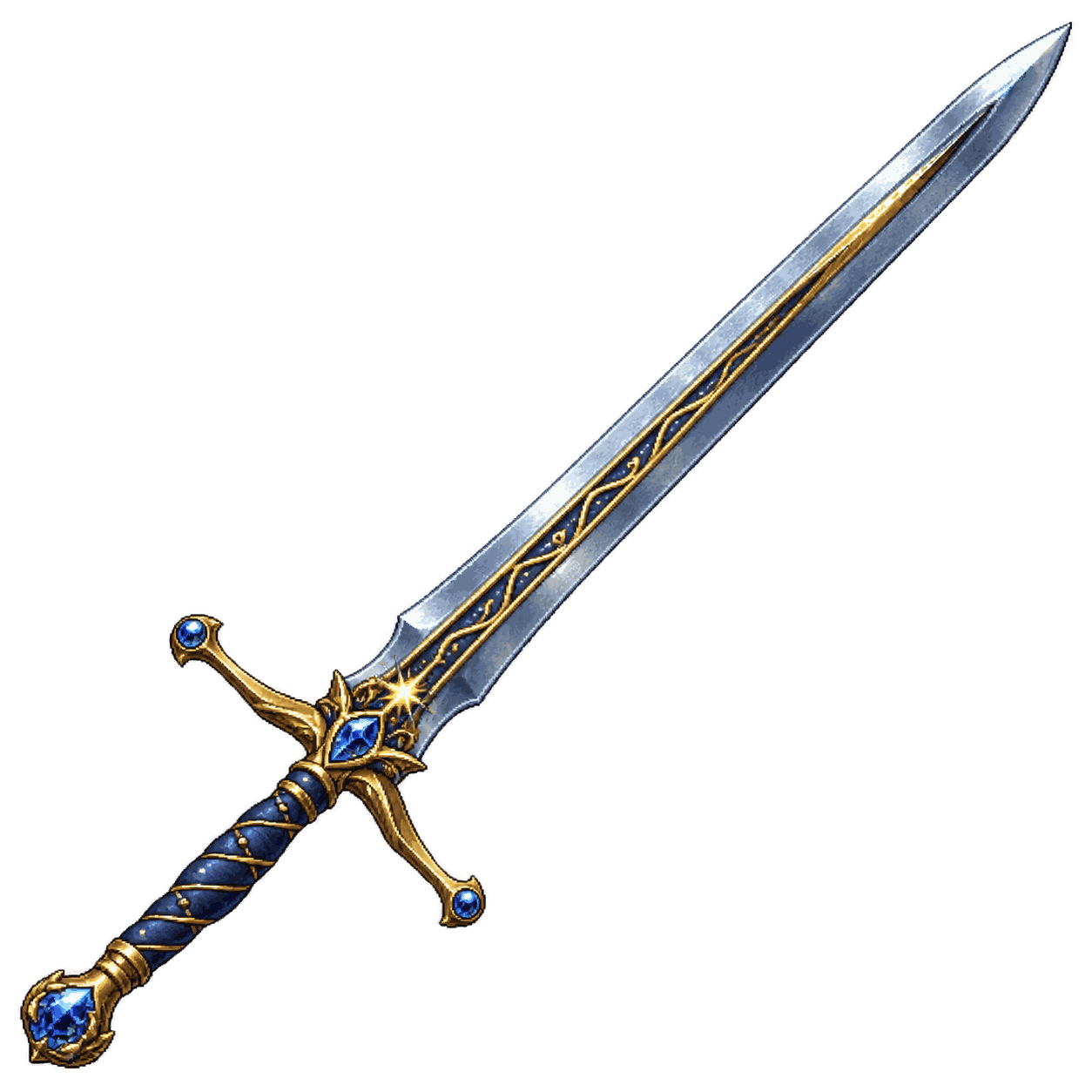 Static high-resolution pixel-art illustration of Luck Blade.