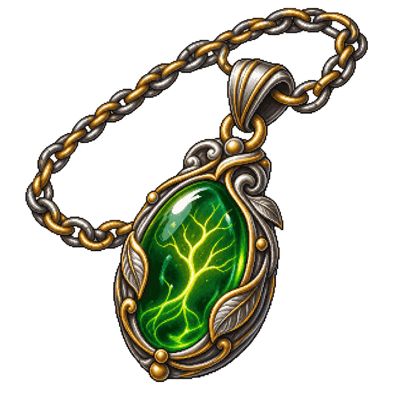 Static high-resolution pixel-art illustration of Periapt of Health.