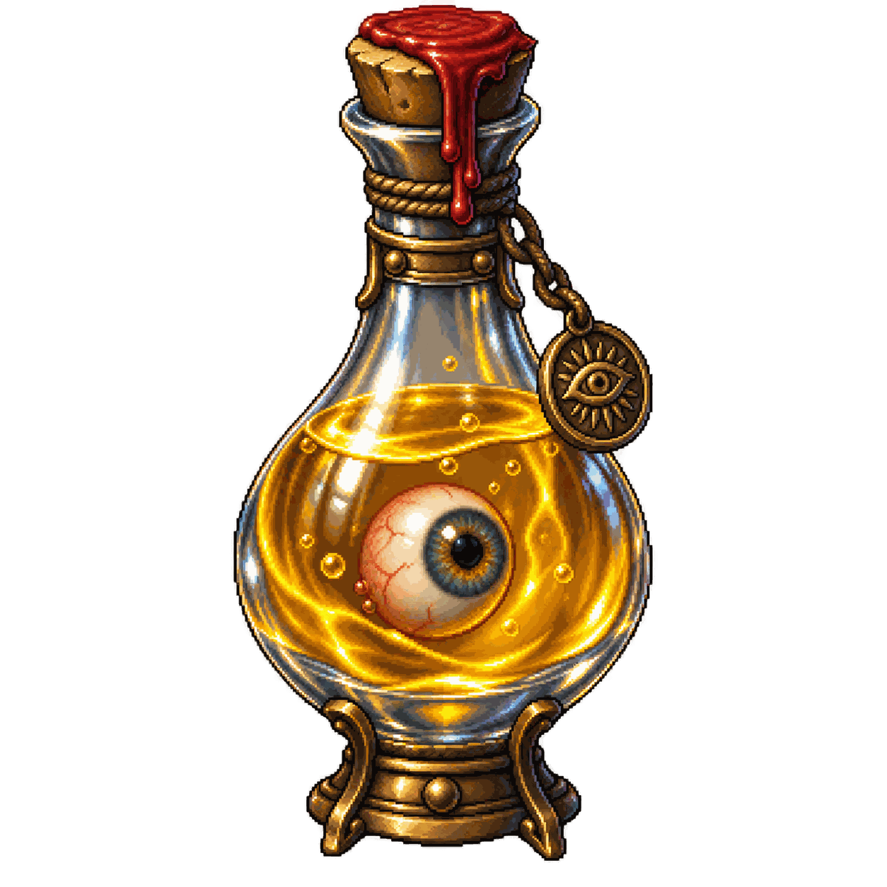 Static high-resolution pixel-art illustration of Potion of Clairvoyance.