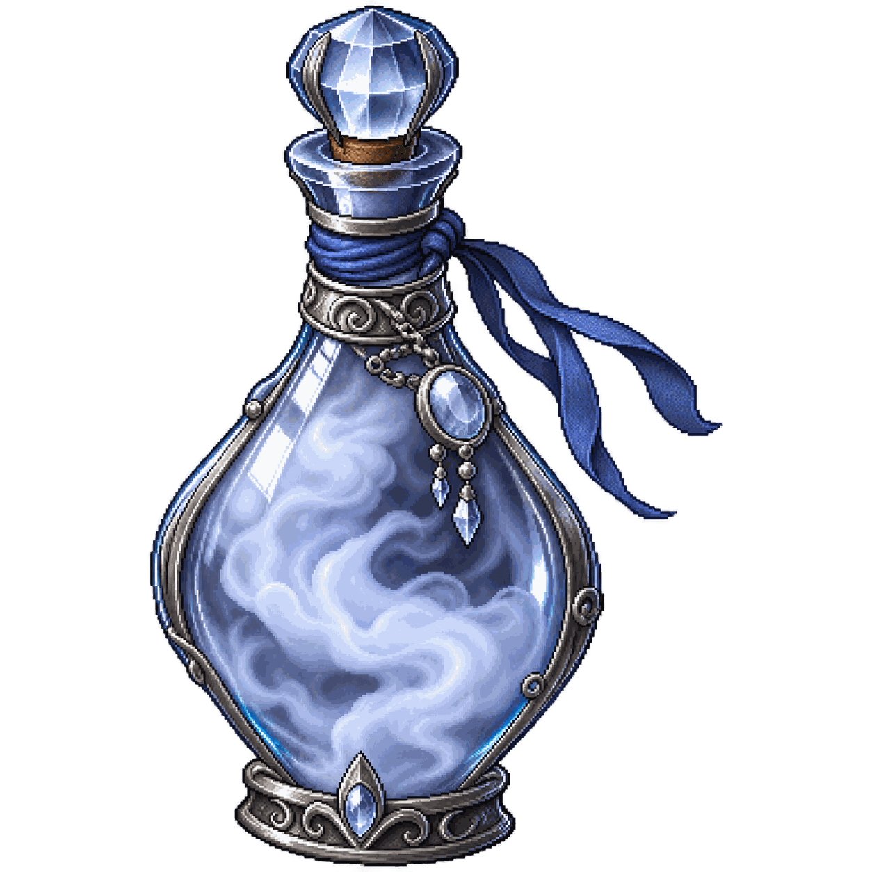 Static high-resolution pixel-art illustration of Potion of Gaseous Form.