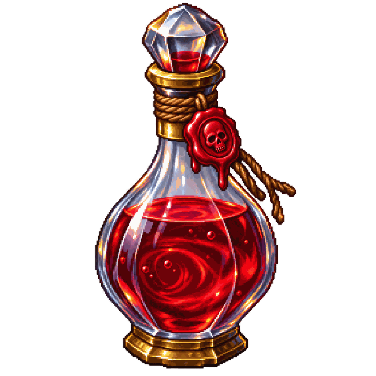 Static high-resolution pixel-art illustration of Potion of Poison.