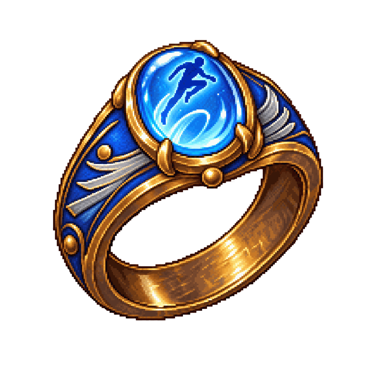 Static high-resolution pixel-art illustration of Ring of Jumping.