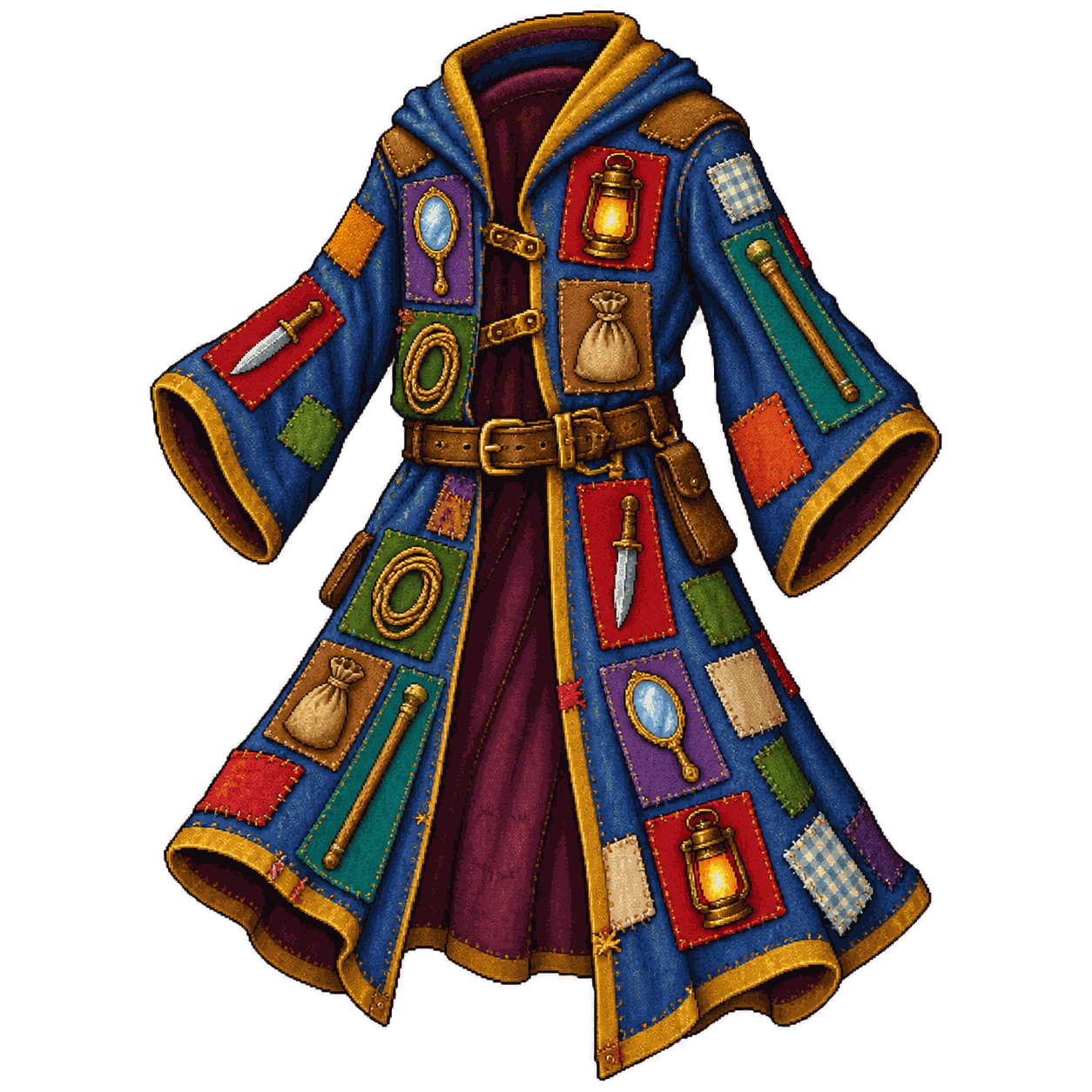 Static high-resolution pixel-art illustration of Robe of Useful Items.