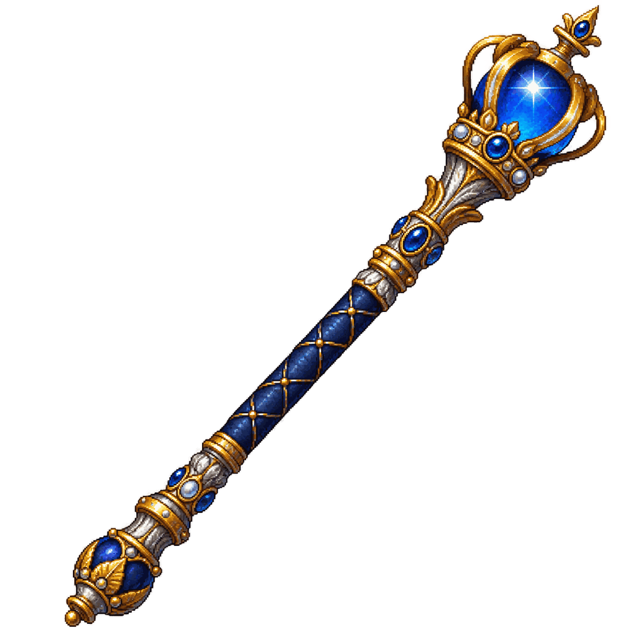 Static high-resolution pixel-art illustration of Rod of Rulership.