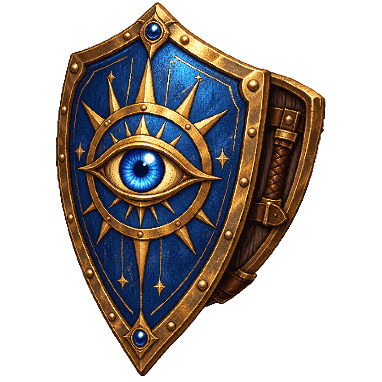 Static high-resolution pixel-art illustration of Sentinel Shield.