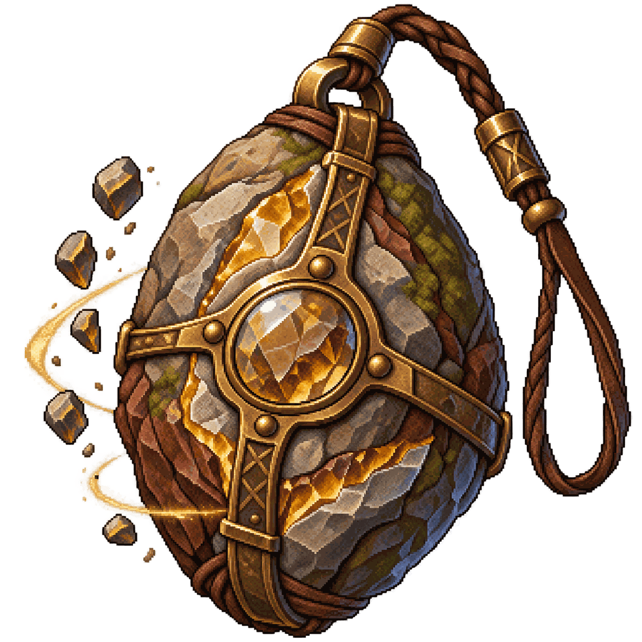 Static high-resolution pixel-art illustration of Stone of Controlling Earth Elementals.