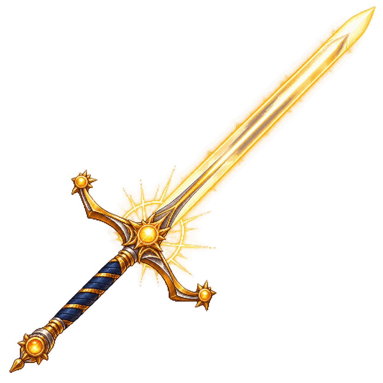 Static high-resolution pixel-art illustration of Sun Blade.