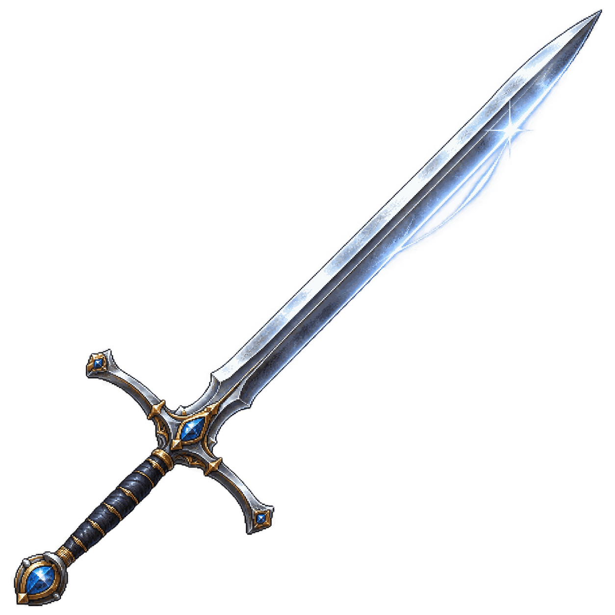 Static high-resolution pixel-art illustration of Sword of Sharpness.