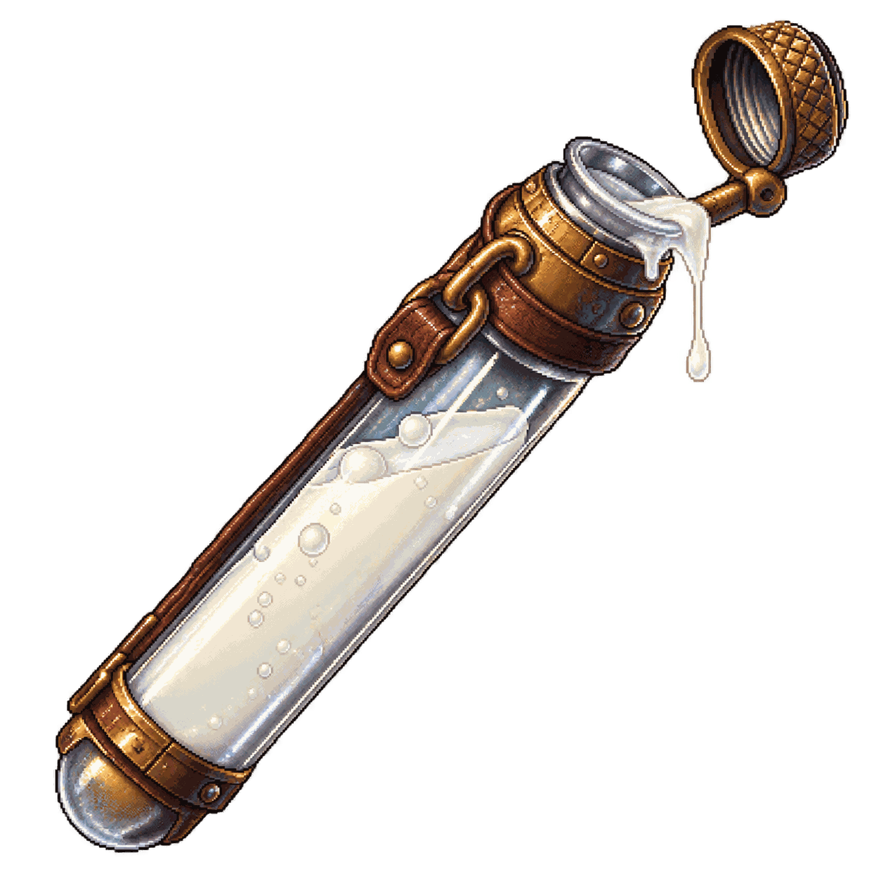 Static high-resolution pixel-art illustration of Universal Solvent.