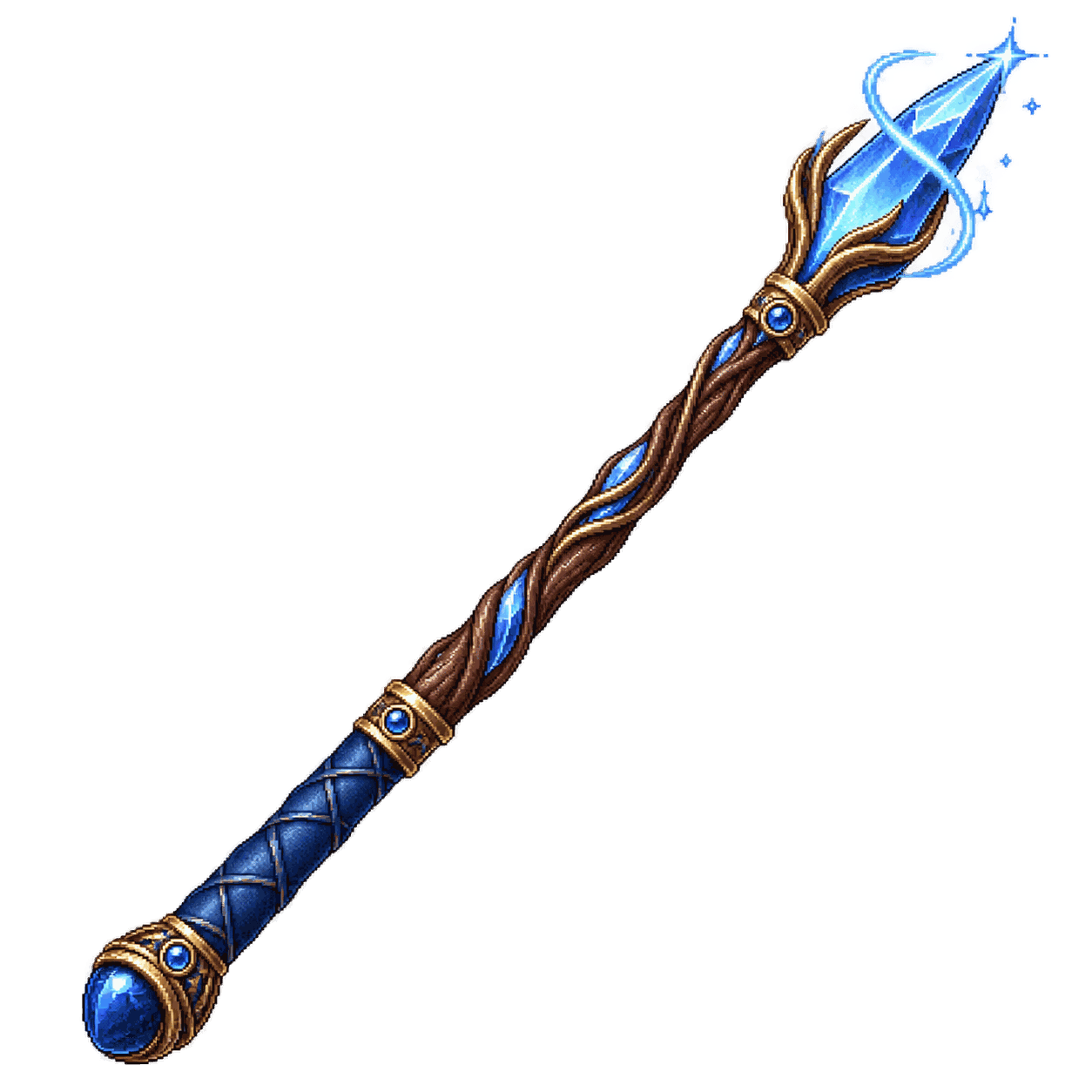 Static high-resolution pixel-art illustration of Wand of Paralysis.