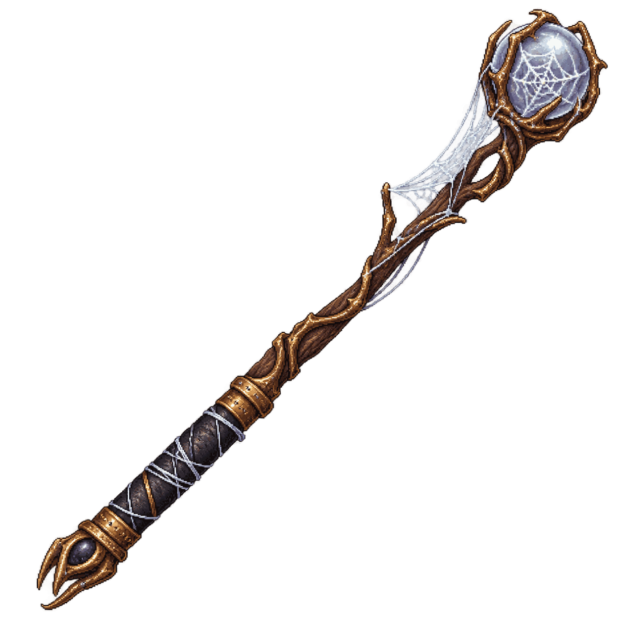 Static high-resolution pixel-art illustration of Wand of Web.