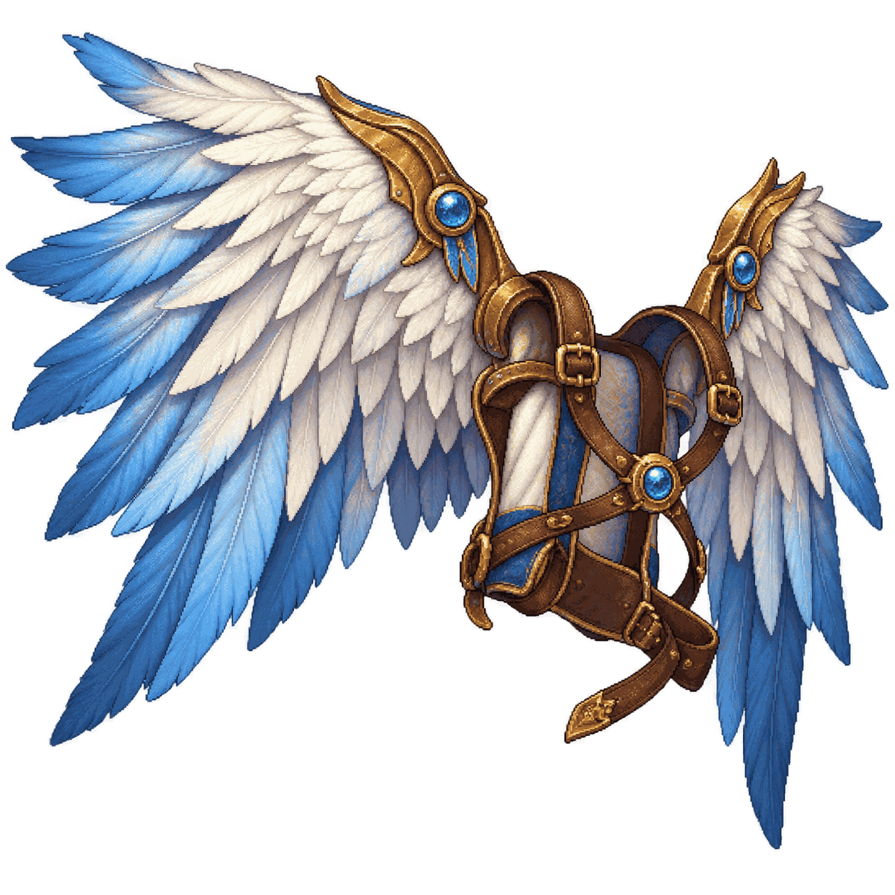 Static high-resolution pixel-art illustration of Wings of Flying.