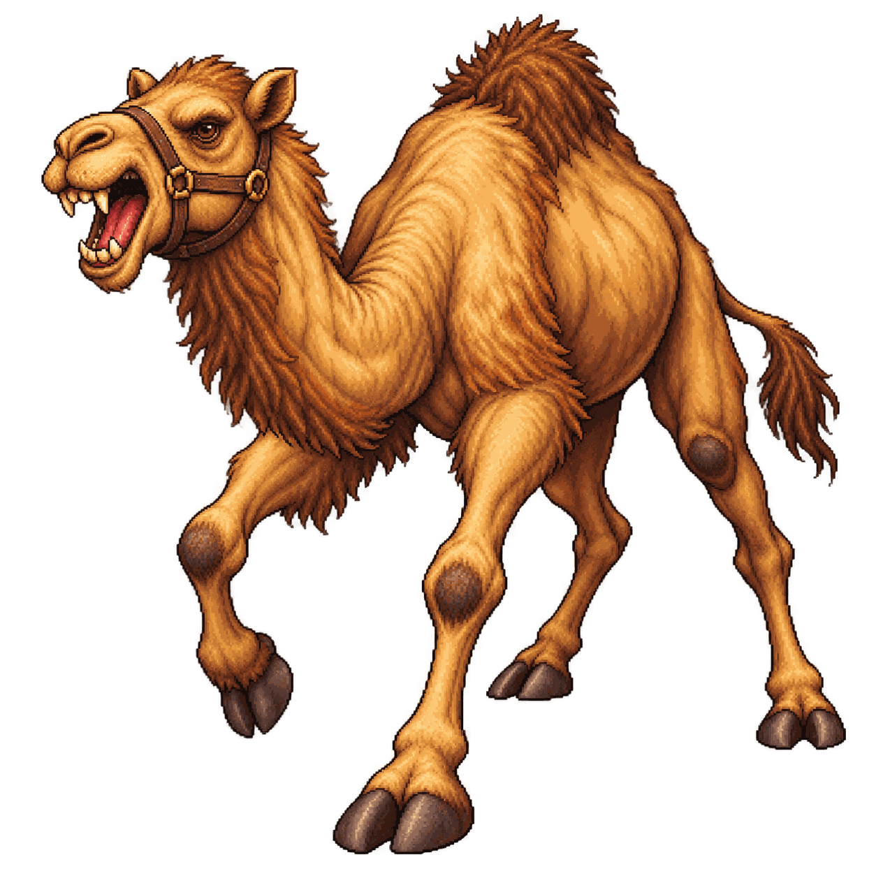 Static high-resolution pixel-art portrait of Camel.
