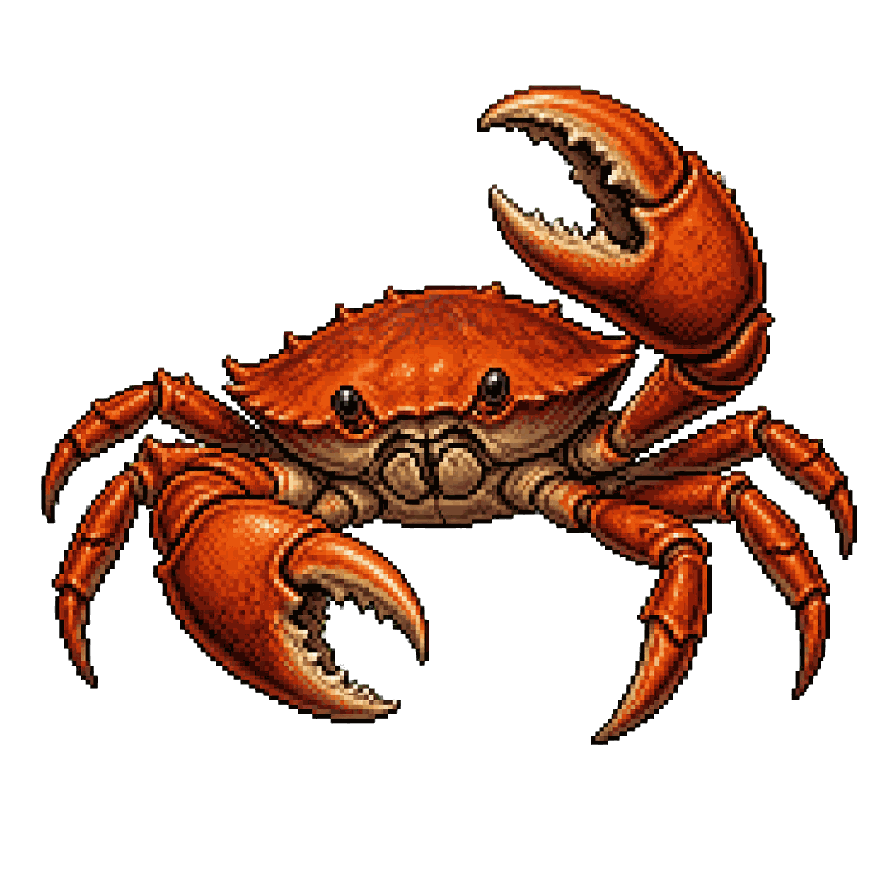 Static high-resolution pixel-art portrait of Crab.
