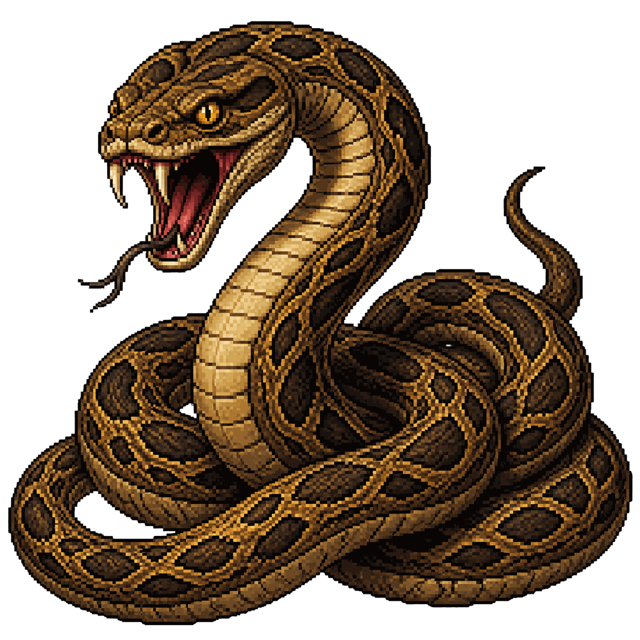 Static high-resolution pixel-art portrait of Giant Constrictor Snake.
