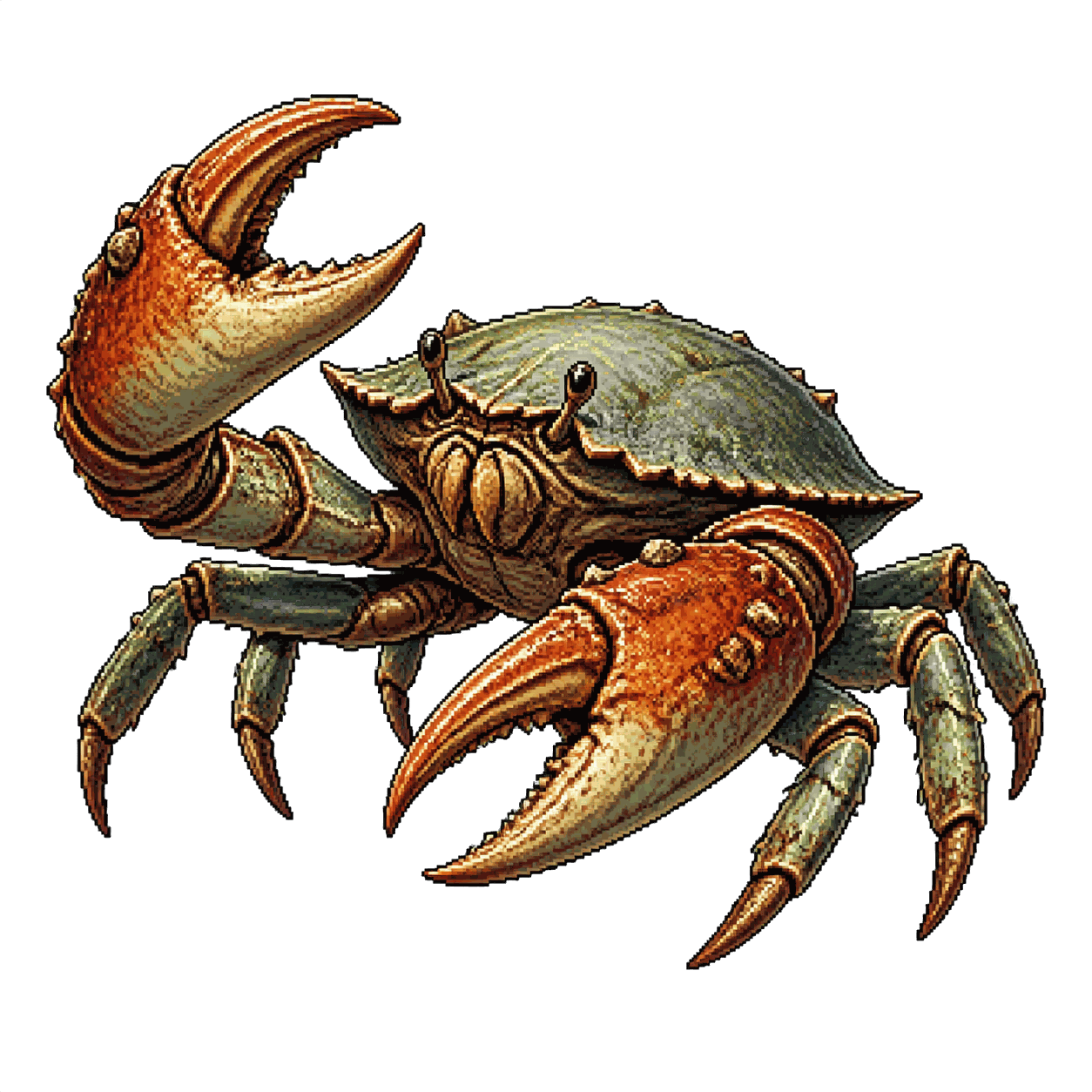 Static high-resolution pixel-art portrait of Giant Crab.