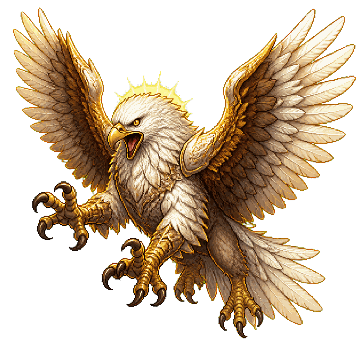 Static high-resolution pixel-art portrait of Giant Eagle.