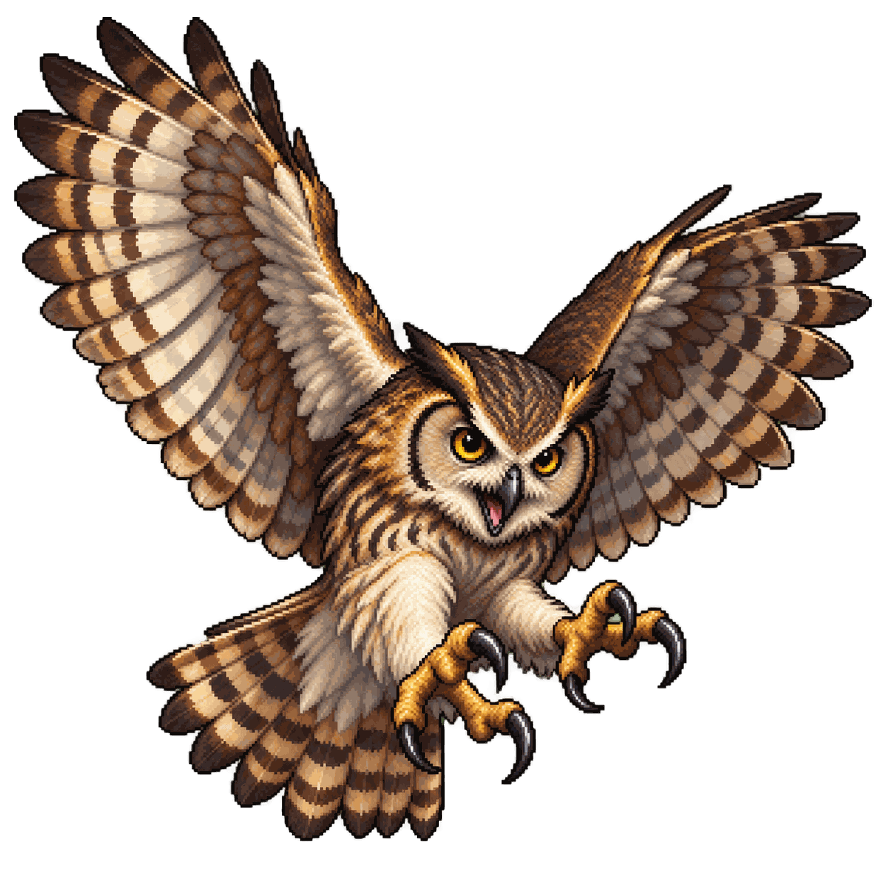 Static high-resolution pixel-art portrait of Owl.