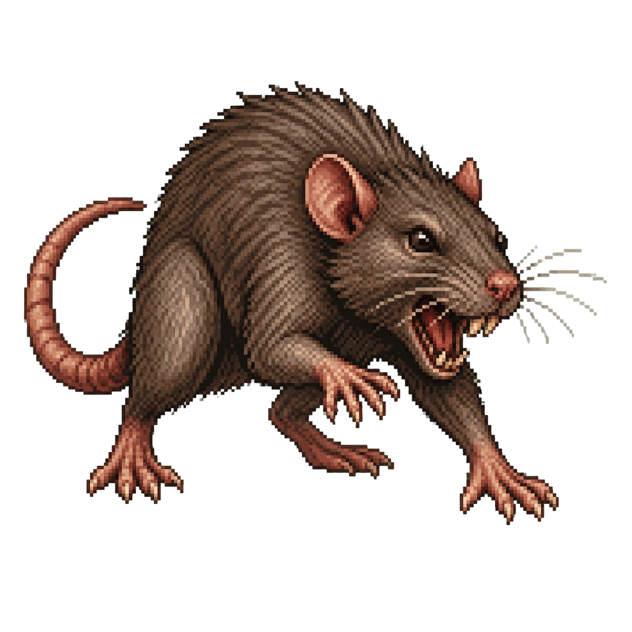 Static high-resolution pixel-art portrait of Rat.