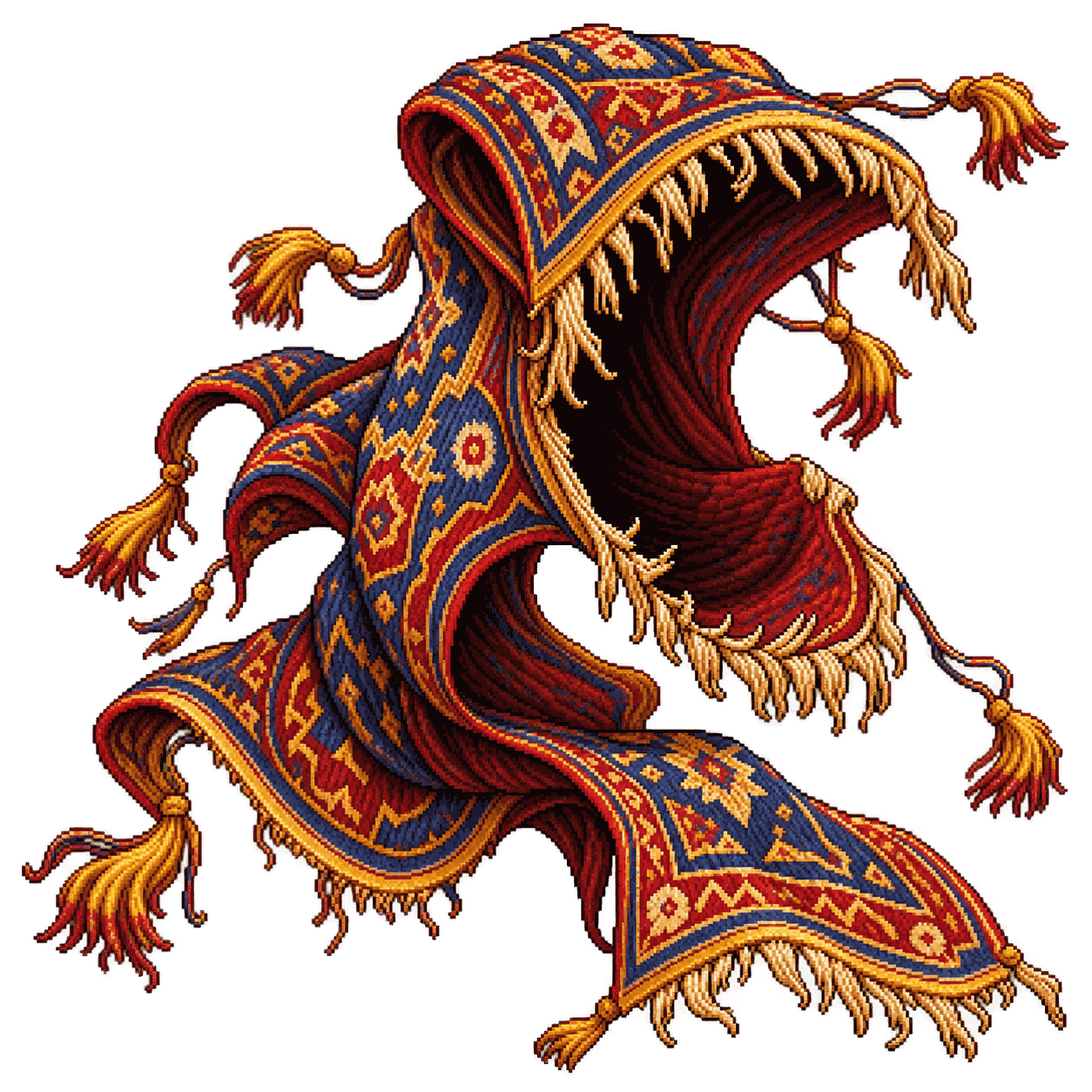 Static high-resolution pixel-art portrait of Animated Rug of Smothering.