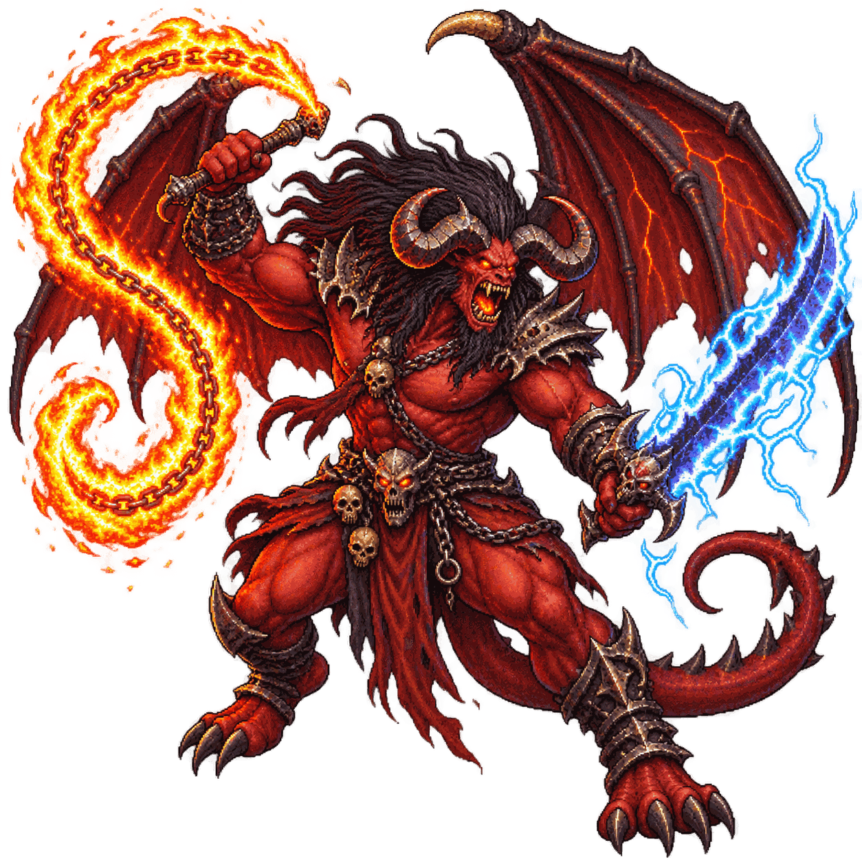 Static high-resolution pixel-art portrait of Balor.