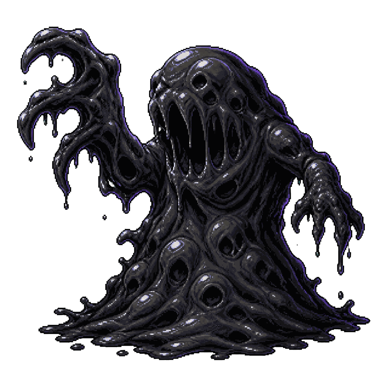 Static high-resolution pixel-art portrait of Black Pudding.