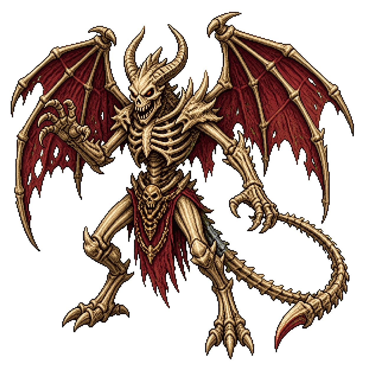 Static high-resolution pixel-art portrait of Bone Devil.
