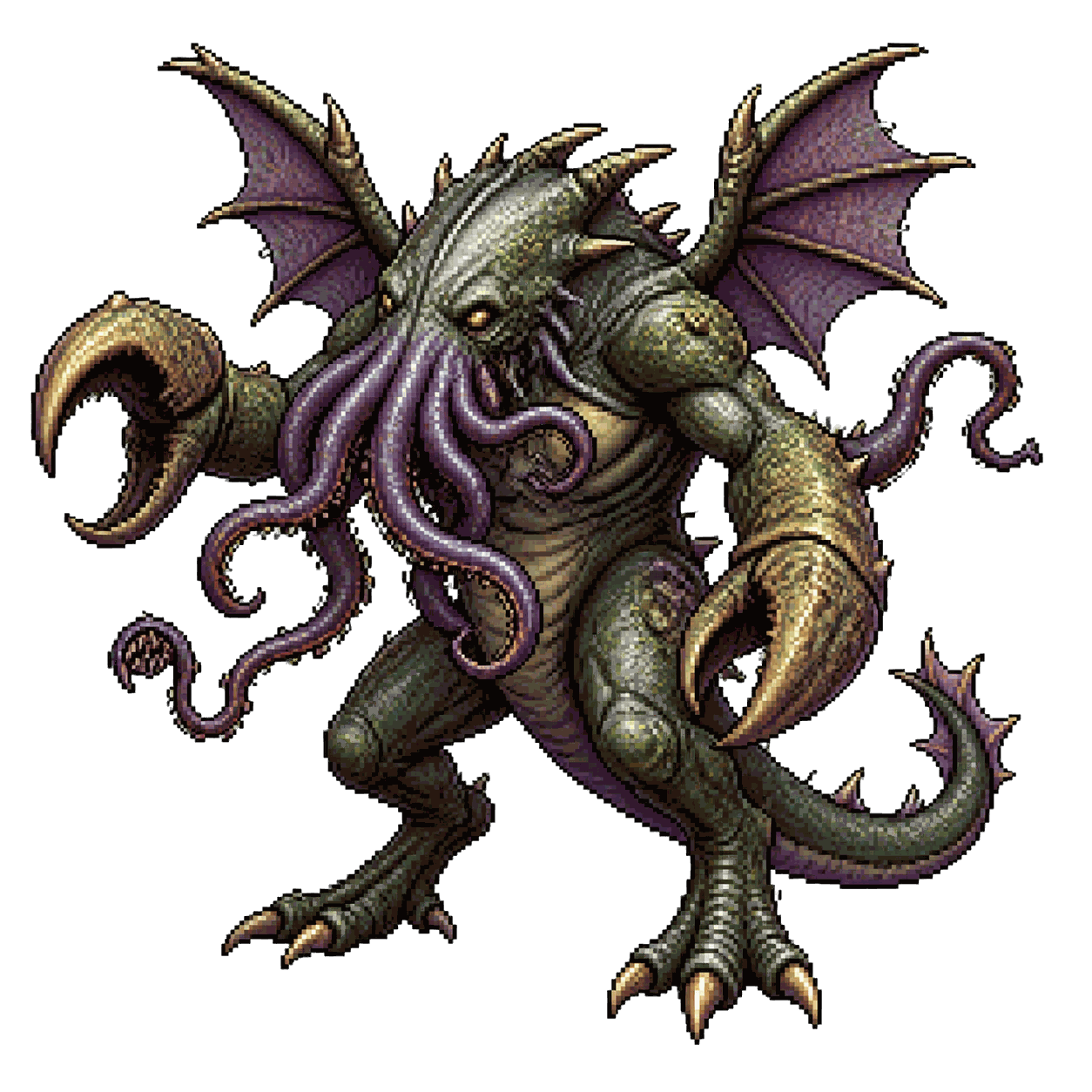 Static high-resolution pixel-art portrait of Chuul.