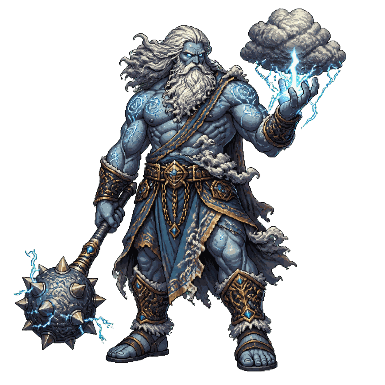 Static high-resolution pixel-art portrait of Cloud Giant.