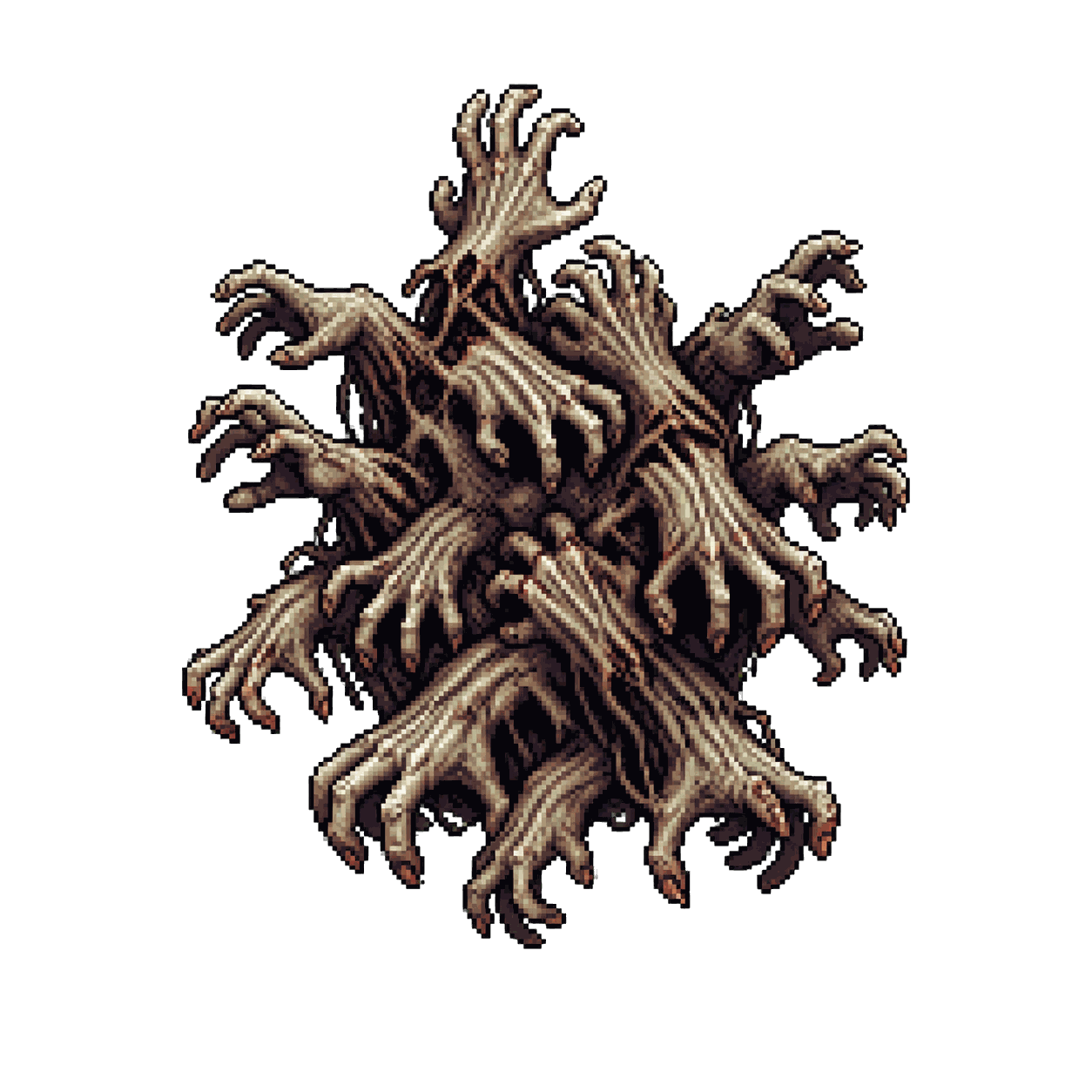 Static high-resolution pixel-art portrait of Crawling Claws, Swarm of.