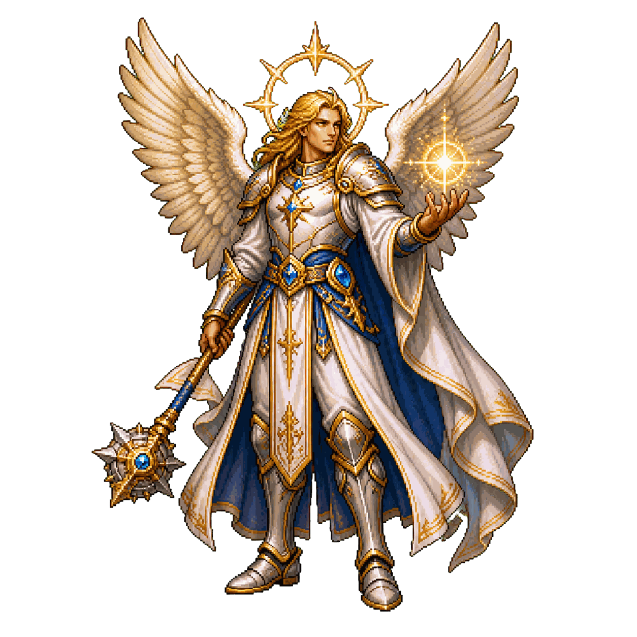 Static high-resolution pixel-art portrait of Deva.