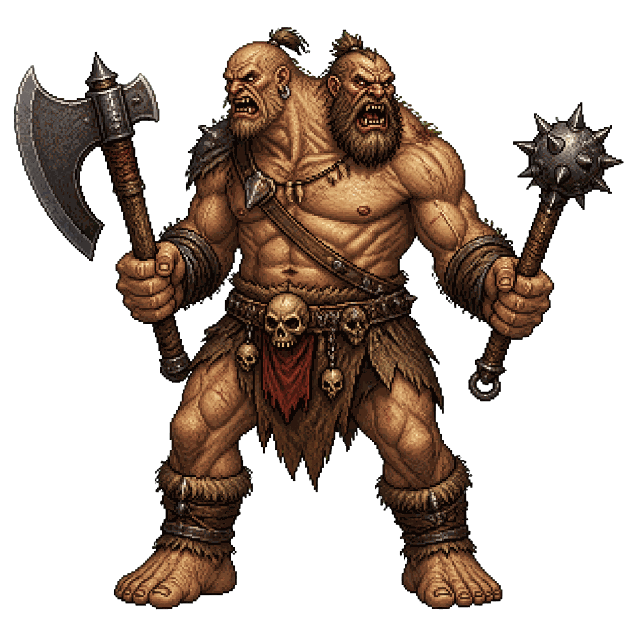 Static high-resolution pixel-art portrait of Ettin.