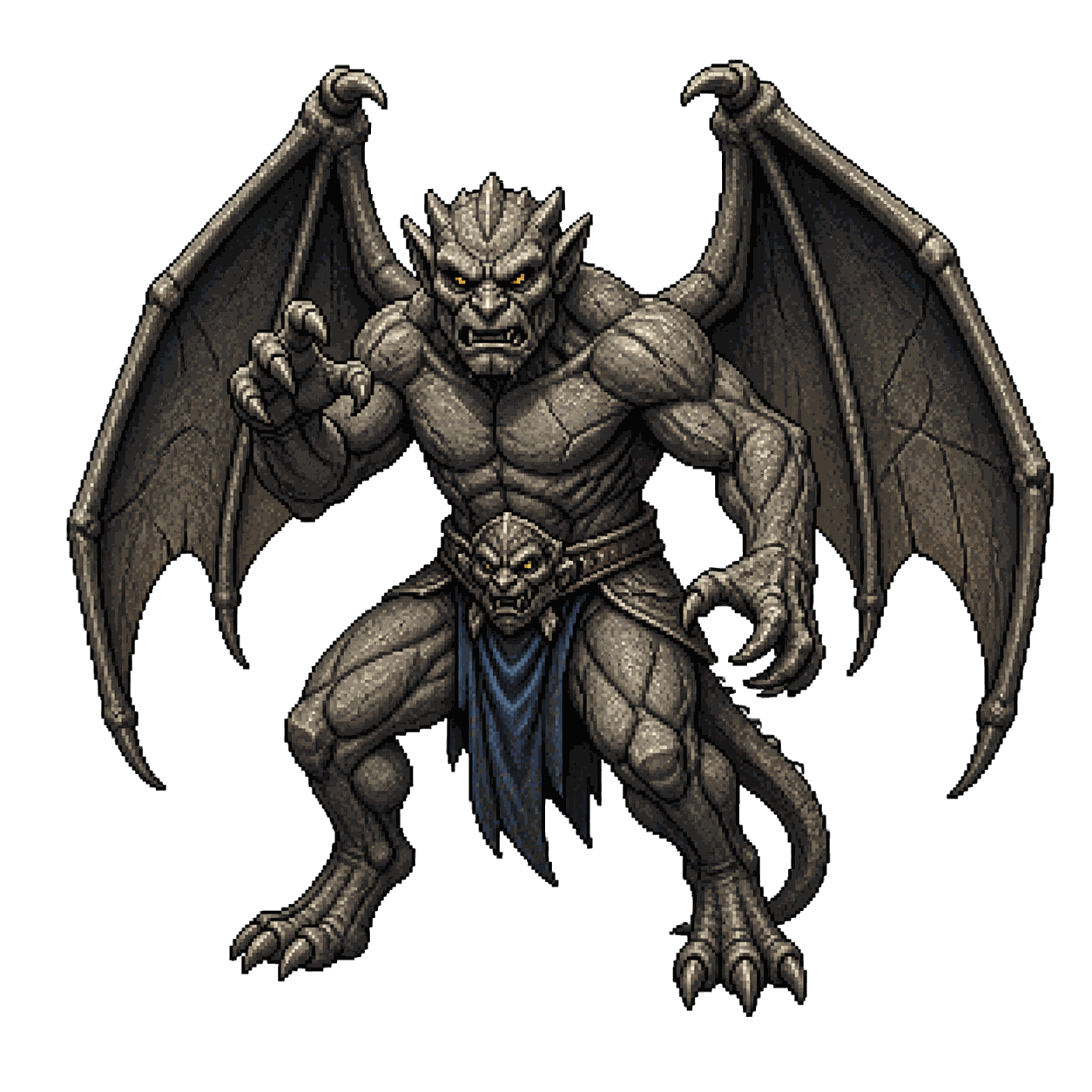Static high-resolution pixel-art portrait of Gargoyle.